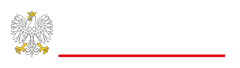 Logotyp. Biały orzeł w złotej koronie, ze złotymi szponami i dziobem, zwrócony w prawo (lewo osoby naprzeciw ekranu). Obok napis Ministerstwo Kultury i Dziedzictwa Narodowego. Poniżej cienki pasek w barwach polskiej flagi państwowej.