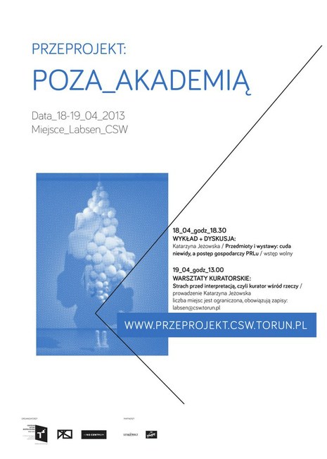 Plakat warsztatów i wykładu Katarzyny Jeżowskiej