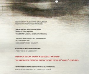 plakat IV Konferencja Sztuki Nowoczesnej