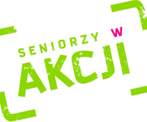 Logotyp działań z cyklu "Seniorzy w akcji"