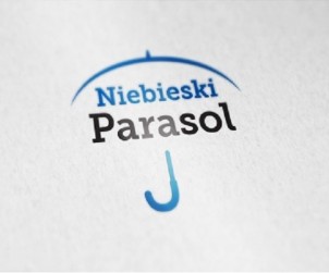 niebieski parasol