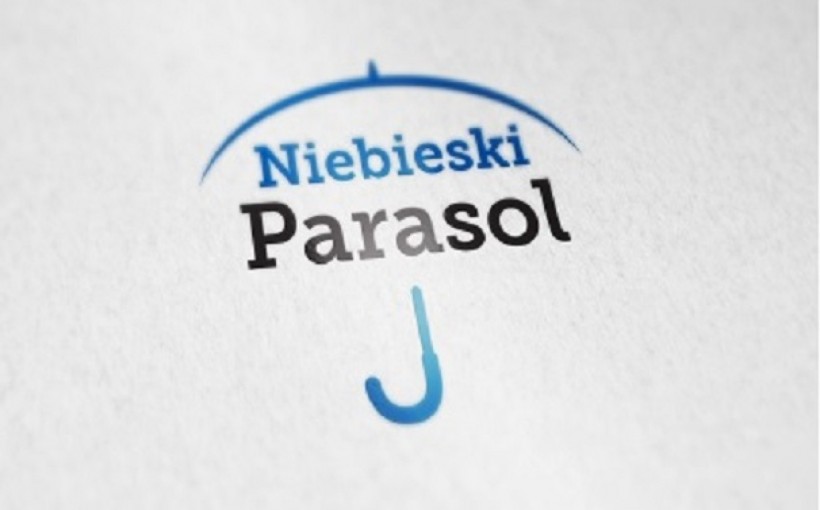 niebieski parasol