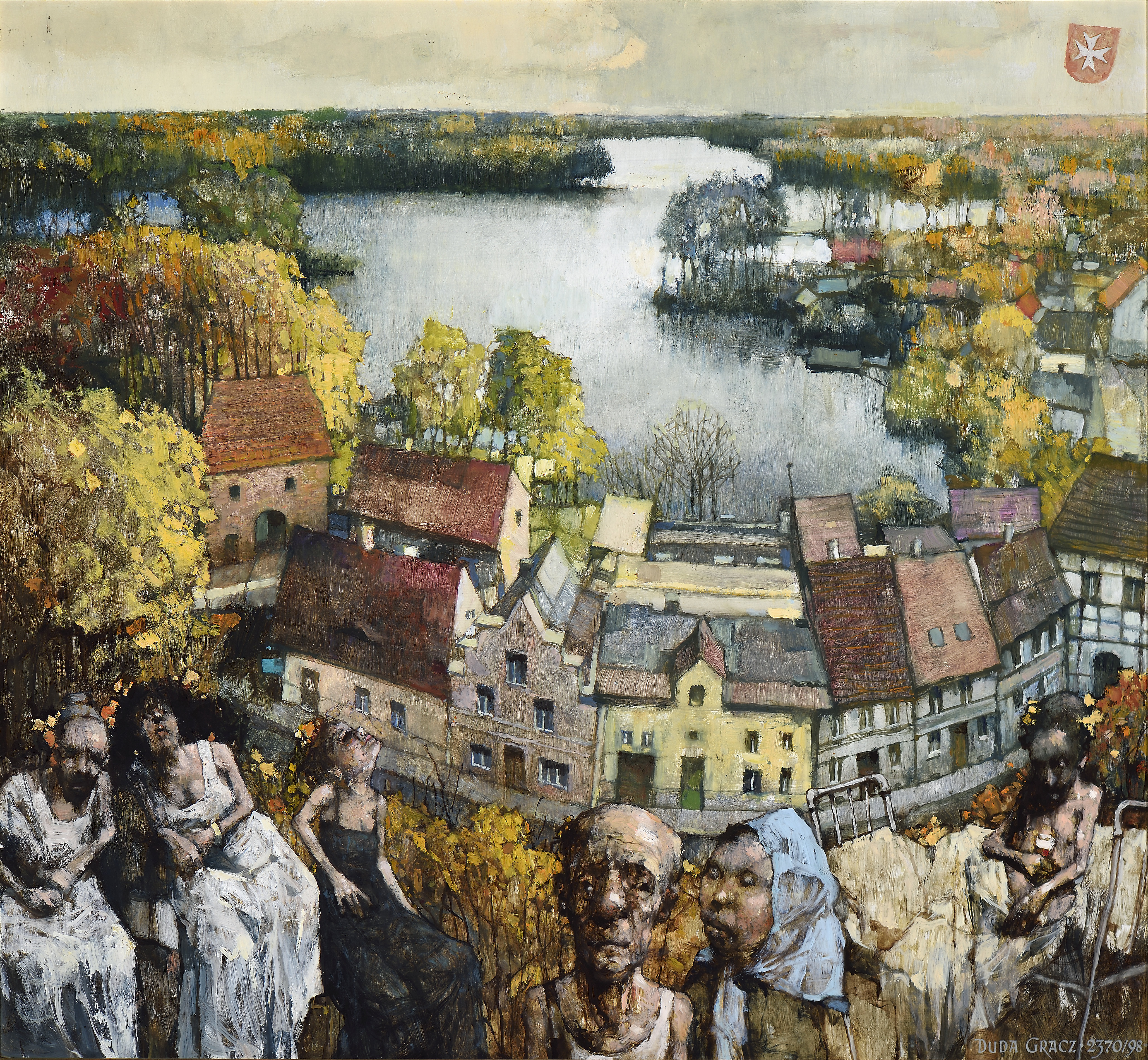 Obraz 2370 (Łagów – Parnas) / Painting 2370 (Łagów – Parnassus), 1998, olej na płycie pilśniowej / oil on fibreboard, 97,5 × 90 cm