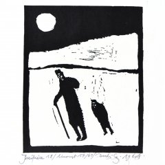 Judaika 18, 1964, linoryt / linocut, 15 × 18 cm