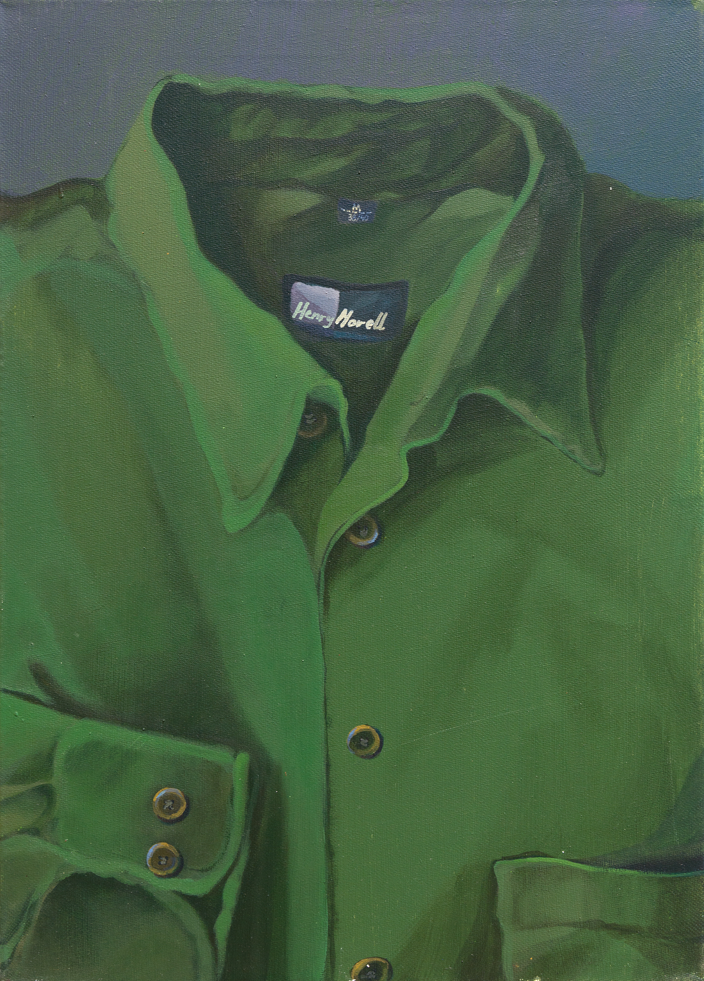 Grzegorz Kozera, Koszula (z cyklu Koszule), 2009, olej na płótnie, 46 x 33 cm